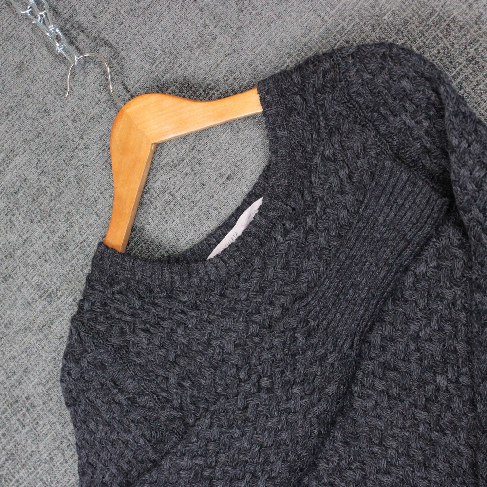 Athleta Women's Wool Blend Basketweave Knit Tunic Sweater